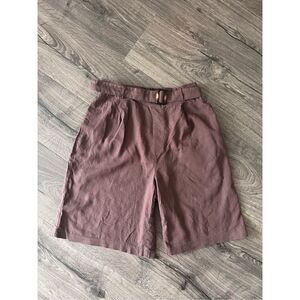 Gu Wide Leg Pull On beltet Shorts size M